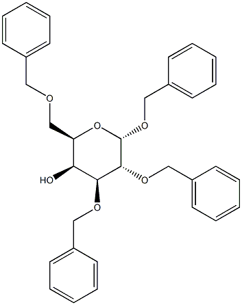 BENZYL 2,3,6-TRI-O-BENZYL-ALPHA-D-GALACTPYRANOSIDE Struktur