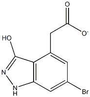 6-BROMO-3-HYDROXYINDAZOLE-4-METHYL CARBOXYLATE Struktur