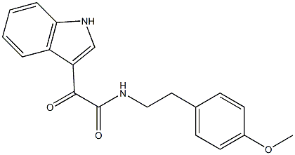 N-(-(4-METHOXYPHENYL)ETHYL)-3-INDOLEGLYOXAMIDE Struktur