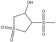 3-HYDROXY-4-METHYLSULFONYLTHIOLANE-1,1-DIOXIDE Struktur