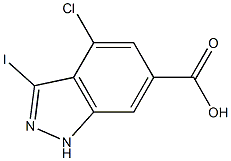 3-IODO-4-CHLOROINDAZOLE-6-CARBOXYLIC ACID Struktur