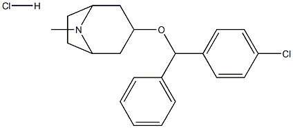 3A-((4-CHLOROPHENYL)PHENYLMETHOXY)TROPANE HYDROCHLORIDE Struktur