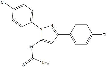 1-(1,3-bis(4-chlorophenyl)-1H-pyrazol-5-yl)thiourea Struktur