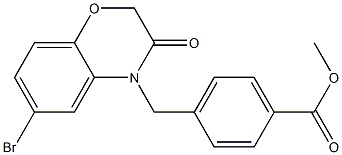 methyl 4-((6-bromo-2,3-dihydro-3-oxobenzo[b][1,4]oxazin-4-yl)methyl)benzoate Struktur