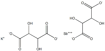 L(+)Potassium antimony tartrate Struktur