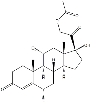 6A-METHYLHYDROCORTISONE ACETATE Struktur