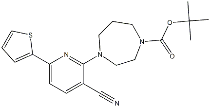 4-(3-CYANO-6-THIOPHEN-2-YL-PYRIDIN-2-YL)-[1,4]DIAZEPANE-1-CARBOYLIC ACID TERT-BUTYL ESTER Struktur