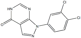 1-(3,4-DICHLORO-PHENYL)-1,5-DIHYDRO-PYRAZOLO[3,4-D]PYRIMIDIN-4-ONE Struktur