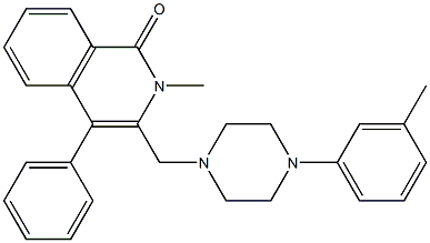 2-METHYL-3-{[4-(3-METHYLPHENYL)PIPERAZIN-1-YL]METHYL}-4-PHENYLISOQUINOLIN-1(2H)-ONE Struktur