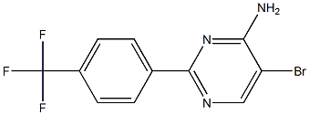 5-BROMO-2-[4-(TRIFLUOROMETHYL)PHENYL]PYRIMIDIN-4-AMINE Struktur