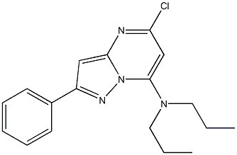 5-CHLORO-2-PHENYL-N,N-DIPROPYLPYRAZOLO[1,5-A]PYRIMIDIN-7-AMINE Struktur