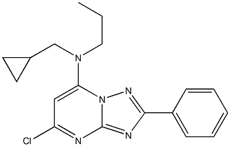 5-CHLORO-N-(CYCLOPROPYLMETHYL)-2-PHENYL-N-PROPYL[1,2,4]TRIAZOLO[1,5-A]PYRIMIDIN-7-AMINE Struktur