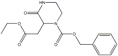 BENZYL 2-(2-ETHOXY-2-OXOETHYL)-3-OXOPIPERAZINE-1-CARBOXYLATE Struktur