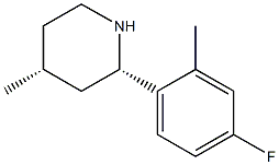 CIS-2-(4-FLUORO-2-METHYLPHENYL)-4-METHYLPIPERIDINE Struktur