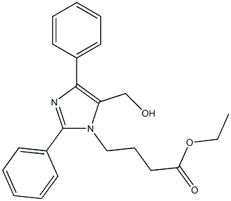 ETHYL 4-[5-(HYDROXYMETHYL)-2,4-DIPHENYL-1H-IMIDAZOL-1-YL]BUTANOATE Struktur