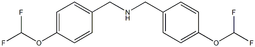 N-[4-(DIFLUOROMETHOXY)BENZYL]-1-[4-(DIFLUOROMETHOXY)PHENYL]METHANAMINE Struktur