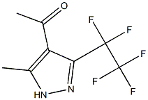 1-[3-methyl-5-(1,1,2,2,2-pentafluoroethyl)-2H-pyrazol-4-yl]ethanone Struktur