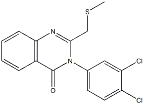 3-(3,4-dichlorophenyl)-2-[(methylsulfanyl)methyl]-4(3H)-quinazolinone Struktur