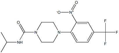 N1-isopropyl-4-[2-nitro-4-(trifluoromethyl)phenyl]piperazine-1-carboxamide Struktur