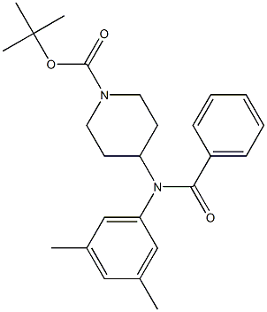 tert-butyl 4-(benzoyl-3,5-dimethylanilino)tetrahydro-1(2H)-pyridinecarboxylate Struktur