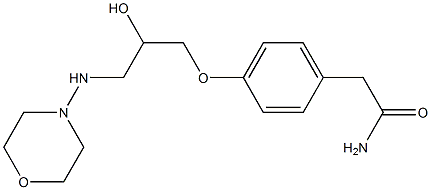 2-{4-[2-hydroxy-3-(morpholinoamino)propoxy]phenyl}acetamide Struktur