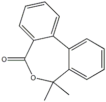 7,7-dimethyl-5,7-dihydrodibenzo[c,e]oxepin-5-one Struktur