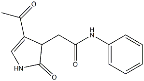 N1-phenyl-2-(4-acetyl-2-oxo-2,3-dihydro-1H-pyrrol-3-yl)acetamide Struktur