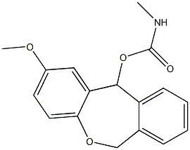 2-methoxy-6,11-dihydrodibenzo[b,e]oxepin-11-yl N-methylcarbamate Struktur