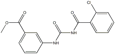 methyl 3-({[(2-chlorobenzoyl)amino]carbonyl}amino)benzoate Struktur