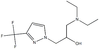 1-(diethylamino)-3-[3-(trifluoromethyl)-1H-pyrazol-1-yl]propan-2-ol Struktur