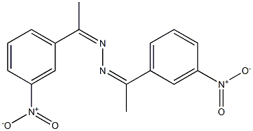 1,2-di[1-(3-nitrophenyl)ethylidene]hydrazine Struktur