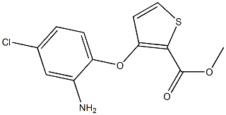 methyl 3-(2-amino-4-chlorophenoxy)thiophene-2-carboxylate Struktur