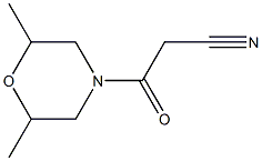 3-(2,6-dimethylmorpholino)-3-oxopropanenitrile Struktur