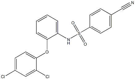 N1-[2-(2,4-dichlorophenoxy)phenyl]-4-cyanobenzene-1-sulfonamide Struktur