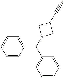 1-benzhydryl-3-azetanecarbonitrile Struktur