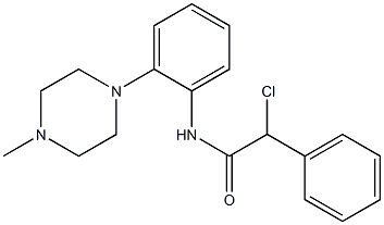 2-chloro-N-[2-(4-methylpiperazino)phenyl]-2-phenylacetamide Struktur