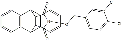 17-[(3,4-dichlorobenzyl)oxy]-17-azapentacyclo[6.6.5.0~2,7~.0~9,14~.0~15,19~]nonadeca-2(7),3,5,9(14),10,12-hexaene-16,18-dione Struktur