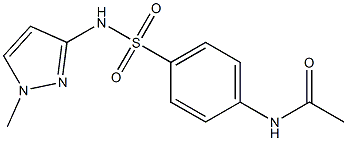 N-(4-{[(1-methyl-1H-pyrazol-3-yl)amino]sulfonyl}phenyl)acelamide Struktur