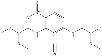 2,6-di[(2,2-dimethoxyethyl)amino]-3-nitrobenzonitrile Struktur