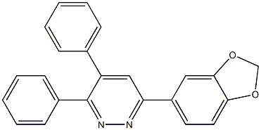 6-(1,3-benzodioxol-5-yl)-3,4-diphenylpyridazine Struktur