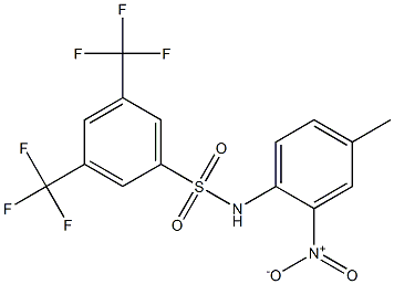 N1-(4-methyl-2-nitrophenyl)-3,5-di(trifluoromethyl)benzene-1-sulfonamide Struktur