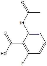 2-(acetylamino)-6-fluorobenzoic acid Struktur