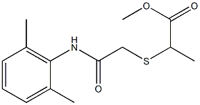 methyl 2-{[2-(2,6-dimethylanilino)-2-oxoethyl]thio}propanoate Struktur