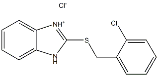 2-[(2-chlorobenzyl)thio]-3H-benzo[d]imidazol-1-ium chloride Struktur