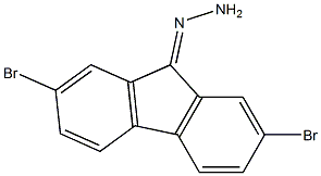 2,7-dibromo-9H-fluoren-9-one hydrazone Struktur