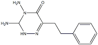 3,4-diamino-6-(2-phenylethyl)-1,2,4lambda~5~-triazin-5(2H)-one Struktur