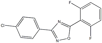 3-(4-chlorophenyl)-5-(2,6-difluorophenyl)-1,2,4-oxadiazole Struktur