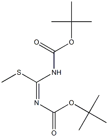 tert-butyl N-[[(tert-butoxycarbonyl)amino](methylthio)methylene]carbamate Struktur