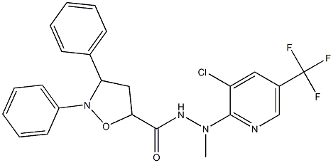 N'-[3-chloro-5-(trifluoromethyl)-2-pyridinyl]-N'-methyl-2,3-diphenyltetrahydro-5-isoxazolecarbohydrazide Struktur