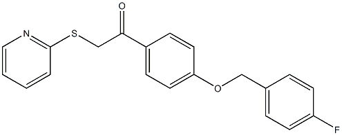 1-{4-[(4-fluorobenzyl)oxy]phenyl}-2-(2-pyridylthio)ethan-1-one Struktur